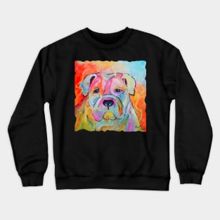 Bulldog in bright colours Crewneck Sweatshirt